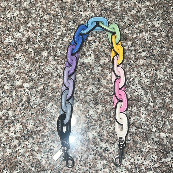 Coach Rainbow Leather Covered Short Chain
Strap - Picture 3 of 7